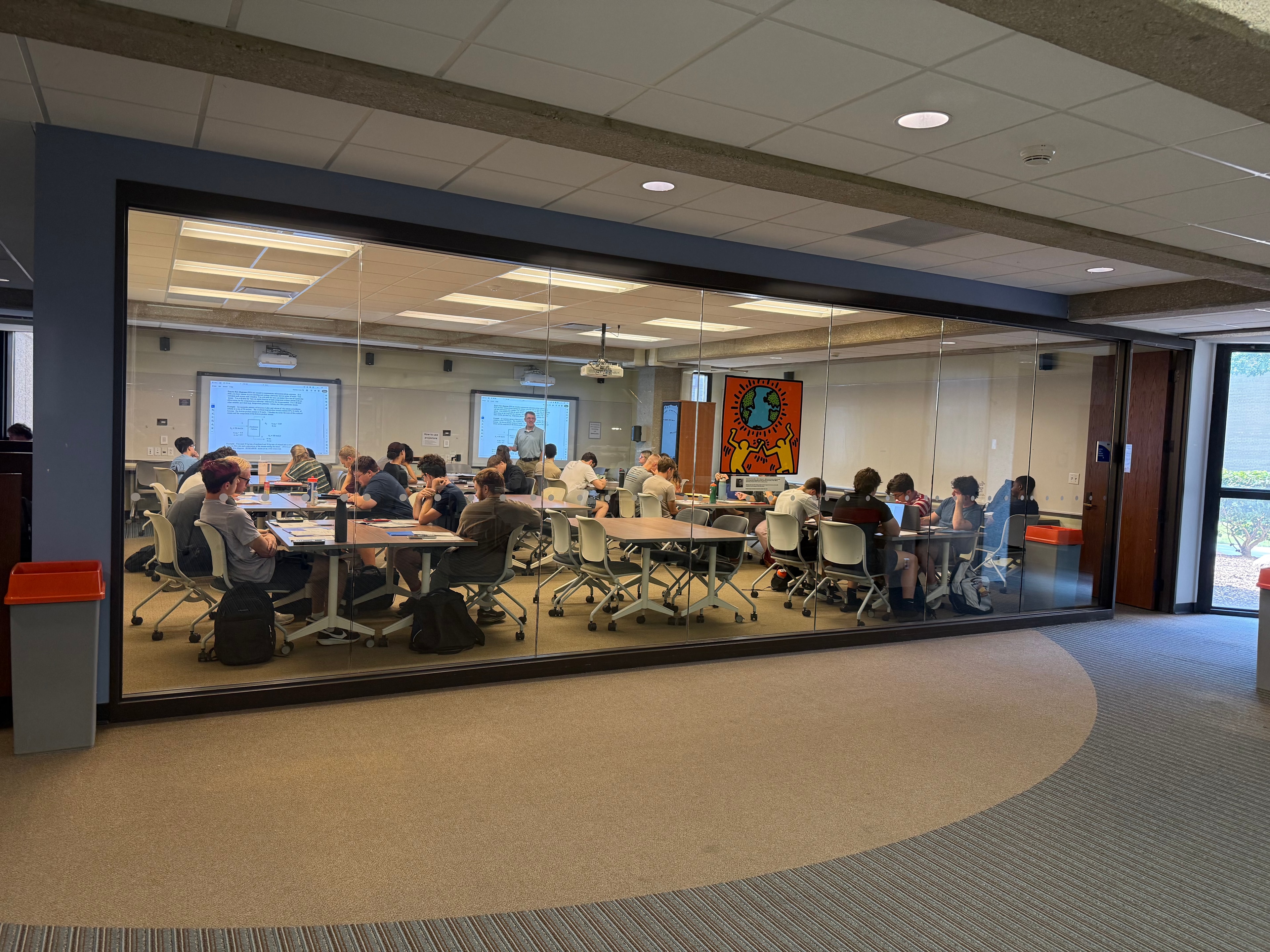 Collaborative learning room at Bierce Library, University of Akron