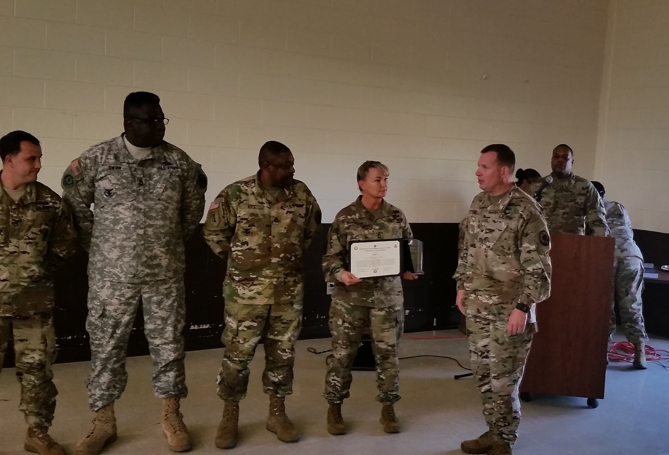 6th Battalion ARCD Area 4 FY16 team award, COL Luke, 24 February 2017