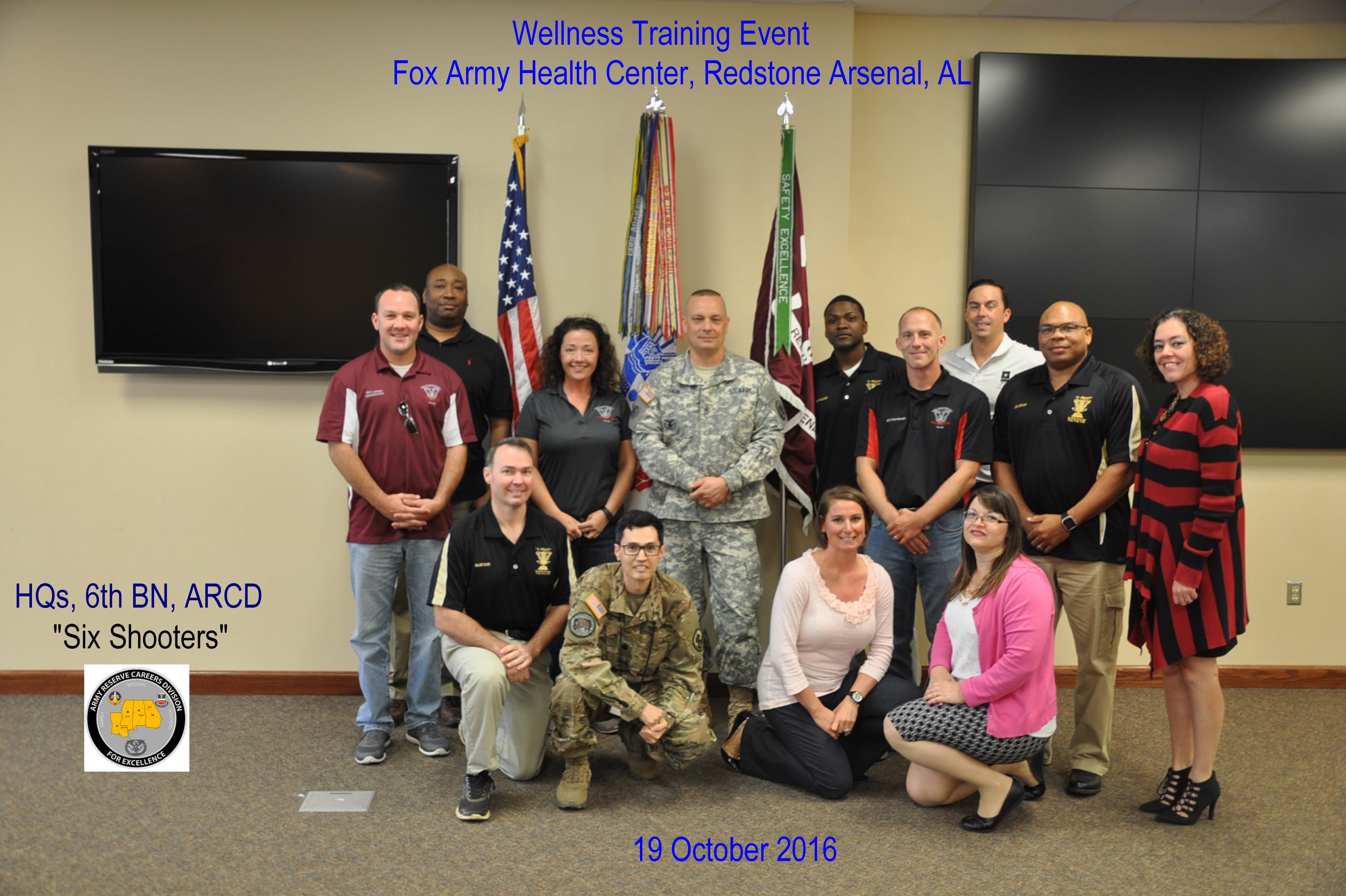Wellness Training Event, HQs 6th BN ARCD "Six Shooters", Fox Army Health Center, Redstone Arsenal, AL, 19 October 2016