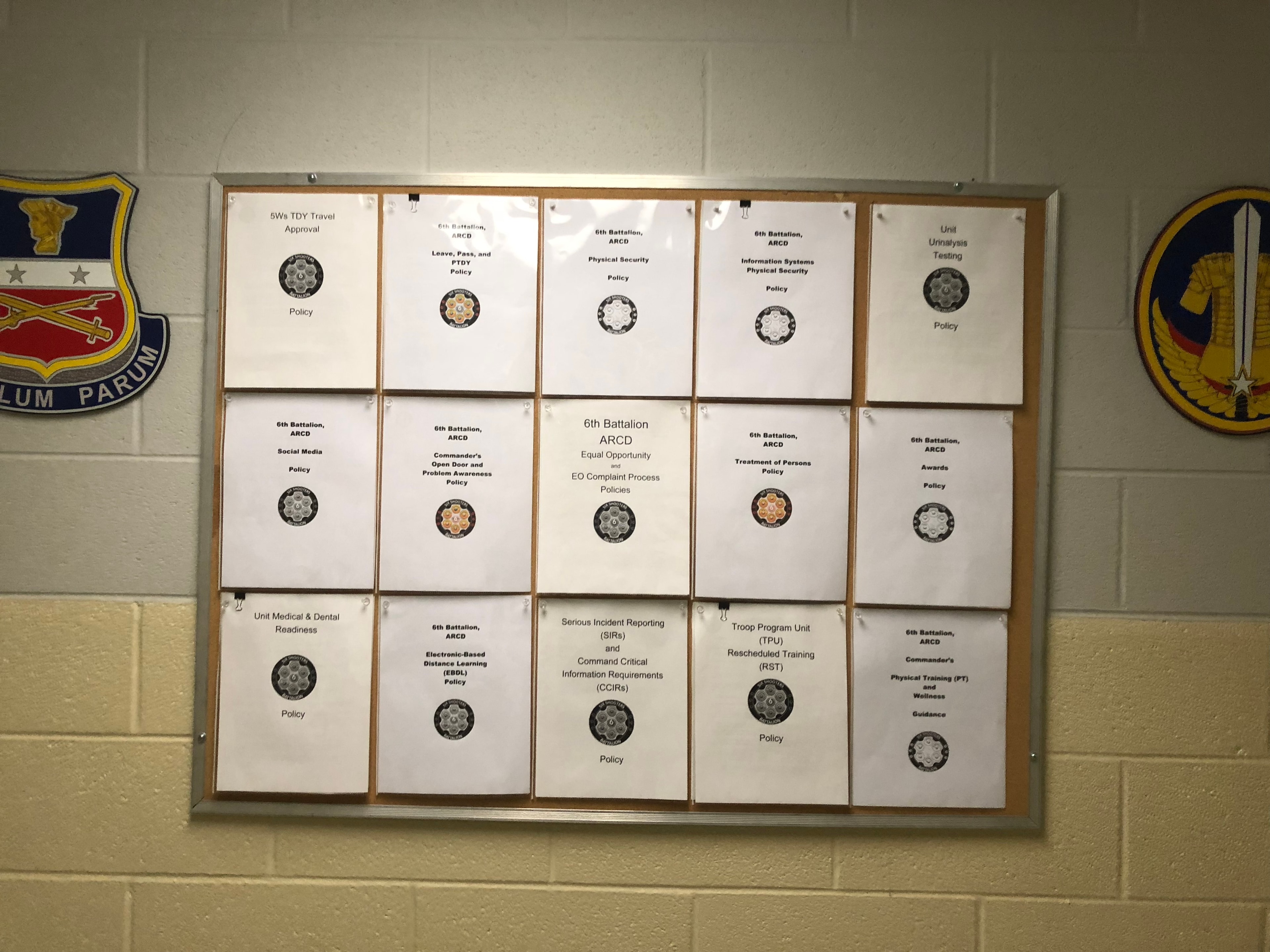 6th Battalion ARCD policy board