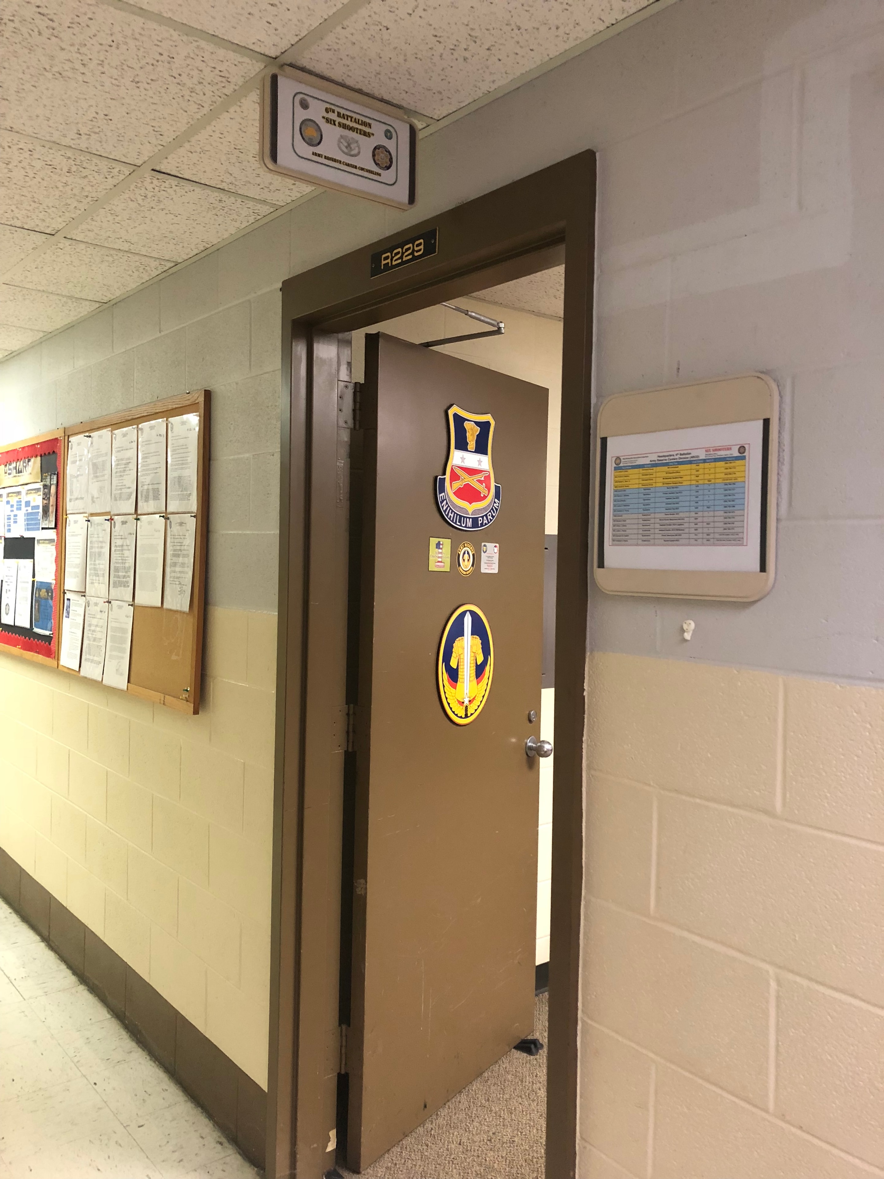 6th Battalion ARCD main entrance