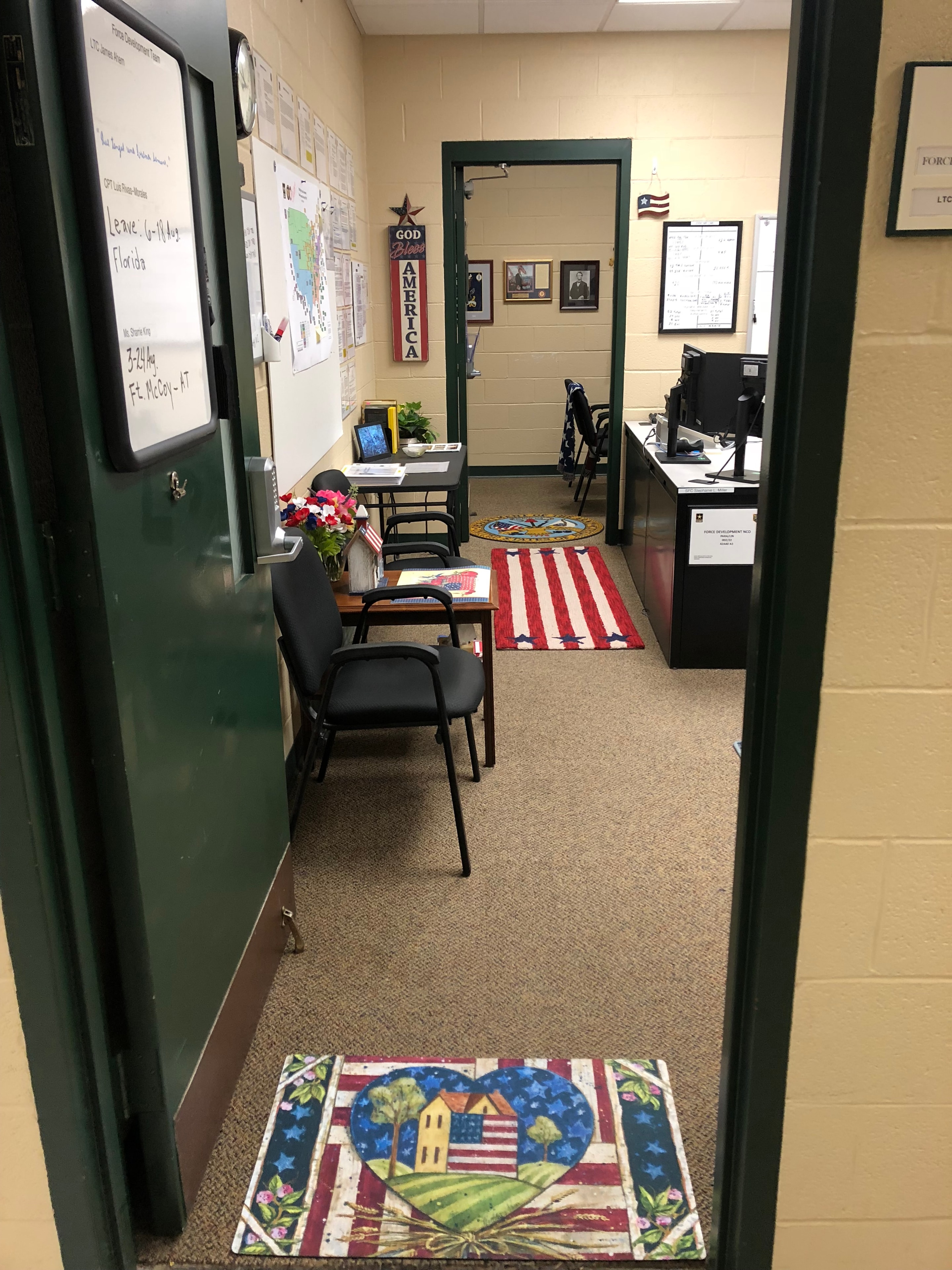 200th Military Police Command Force Development office workspace, 2019