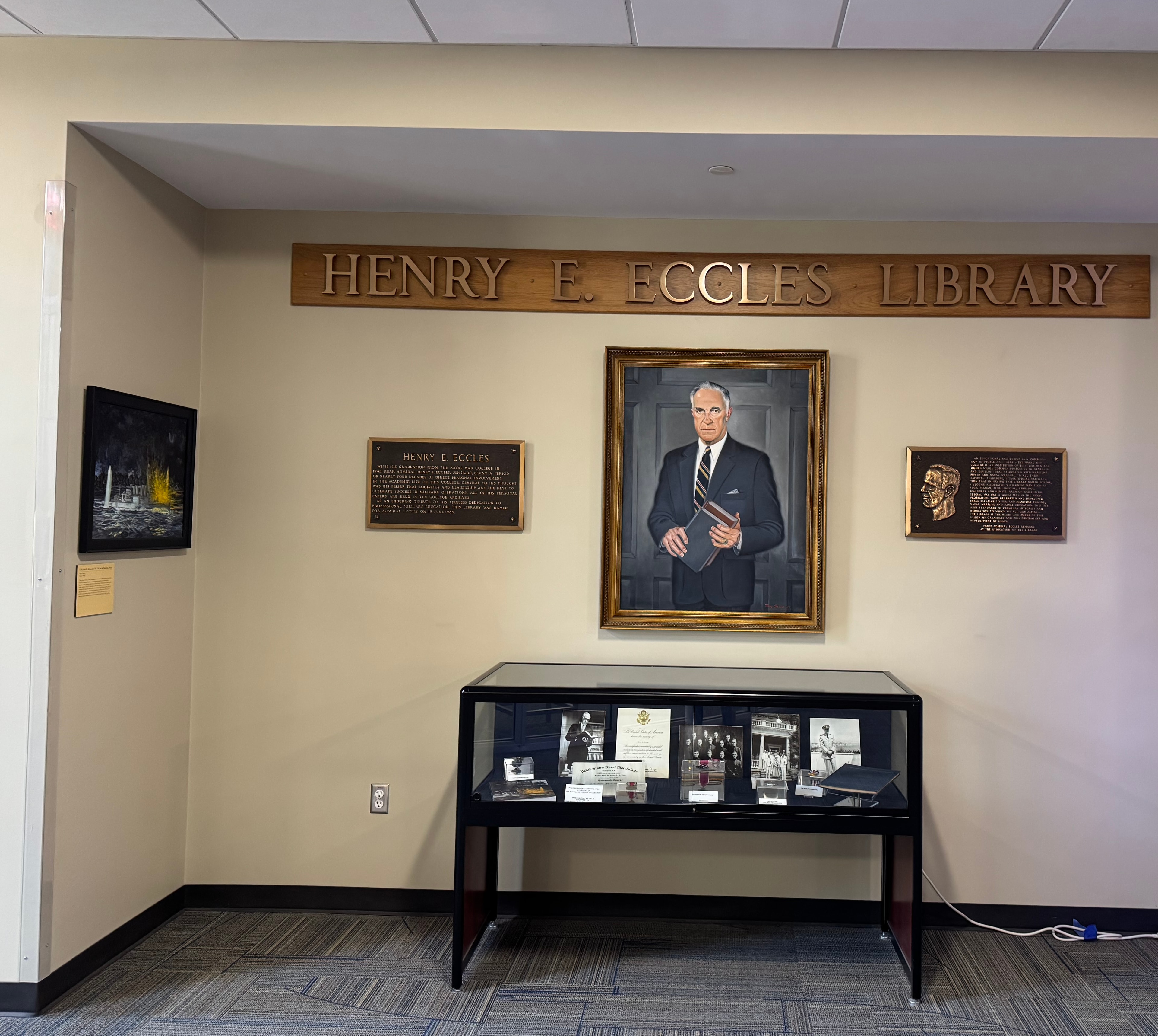 Henry E. Eccles Library Display, U.S. Naval War College — March 2025