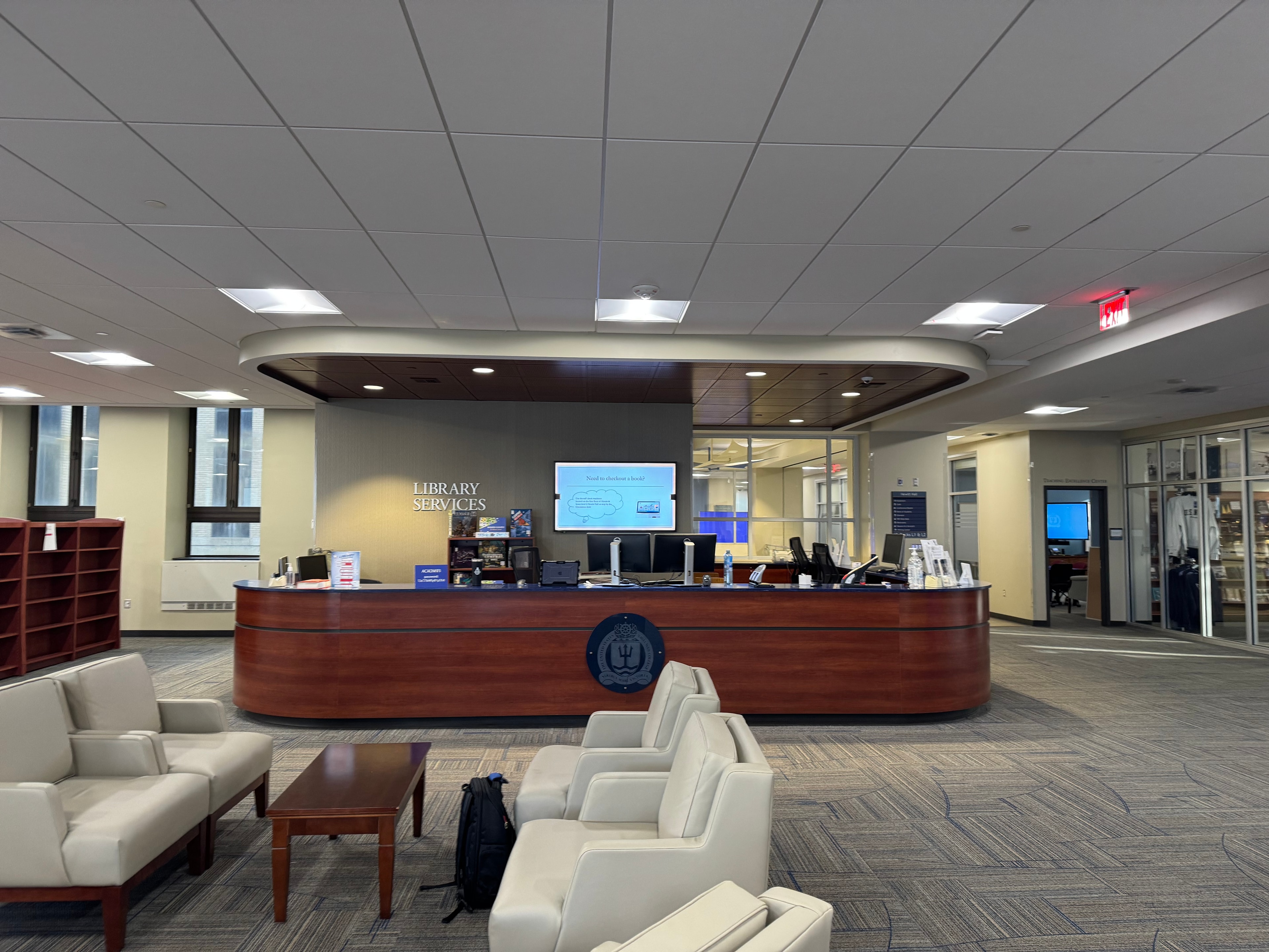 Eccles Library Services Desk, U.S. Naval War College — March 2025
