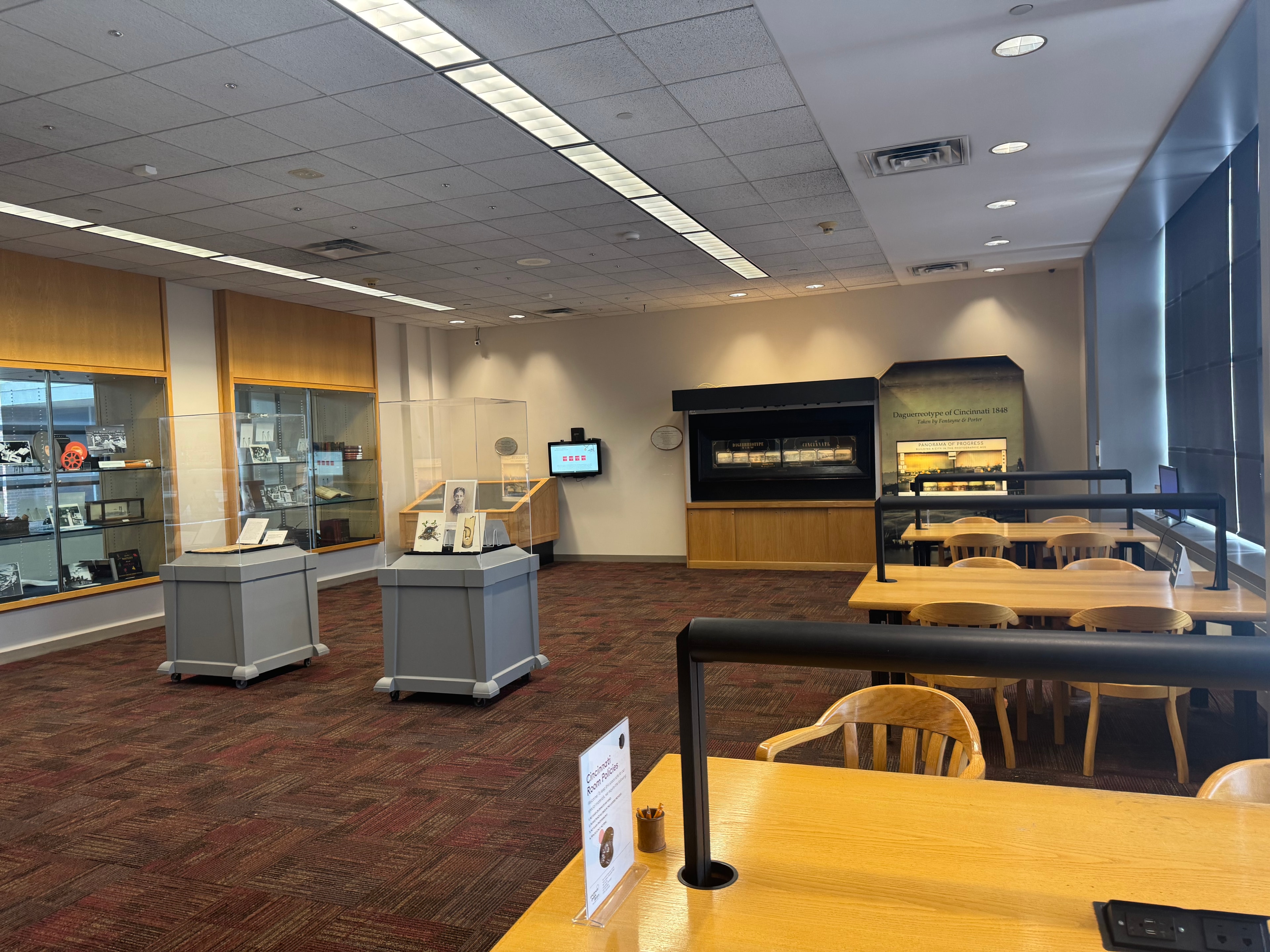 Cincinnati Room special collections exhibition — alternate view